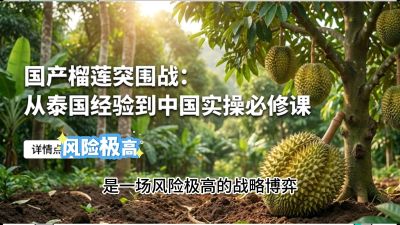 第一节：榴莲突围战：选址决策指南，告别赌运气，用硬指标圈定&ldquo;优生，课程：《国产榴莲突围战：从泰国经验到中国实操的8堂必修课（高阶实战版）》