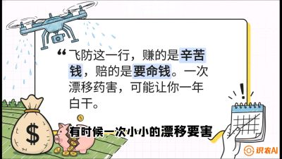 第6节：无人机干活不&ldquo;赔钱&rdquo;&mdash;&mdash;防漂移、避药害的保命红线，课程：《无人机植保搞钱必修课：从&ldquo;瞎飞&rdquo;到&ldquo;懂行&rdquo;的6步进阶》