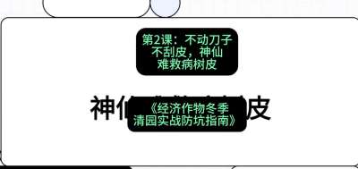 第2节：【物理手段】不动刀子不刮皮，神仙难救病树皮，课程：《经济作物冬季清园&middot;实战防坑指南》#识农AI